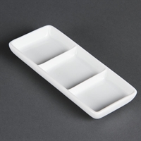 Plats 3 compartiments Olympia Whiteware (lot de 12)
