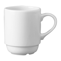 Churchill White Holloware Stacking Mugs 280ml (24 Pack)