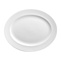 Churchill White Oval Rimmed Dishes 365x293mm (6 Pack)