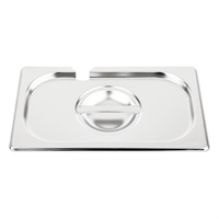 Couvercle inox avec encoche Vogue GN 1/4
