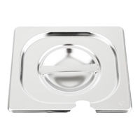 Couvercle inox avec encoche Vogue GN 1/6