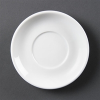 Soucoupes empilables pour tasses à expresso Olympia Whiteware 150mm (Lot de 12)