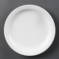 Assiettes à bord étroit Olympia Whiteware 202mm (Lot de 12)