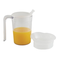 Able2 Clear Drinking Cup with Handle and 2 lids 300ml