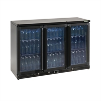 Gamko Bottle Cooler with 3 Hinged Doors 315Ltr Black