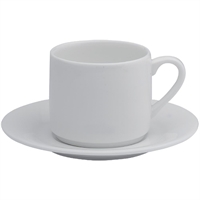 Elia Glacier Fine China Stackable Espresso Cups 100ml (6 Pack)