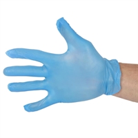 Vogue Powder Free Blue Vinyl Gloves
