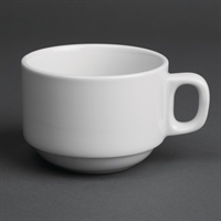 Royal Porcelain Classic White Stacking Cups 200ml (12 Pack)