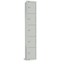 Elite Five Door 300mm Deep Lockers Grey