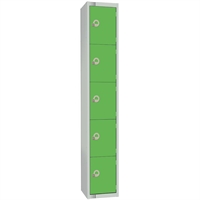 Elite Five Door 300mm Deep Lockers Green