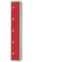 Elite Five Door 450mm Deep Lockers Red