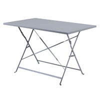 Bolero Perth Pavement Style Rectangular Folding Table Grey 1100x700mm