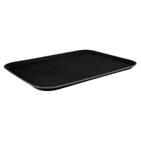 Beaumont Plastic Rectangular Non-Slip Tray Black 381x512mm