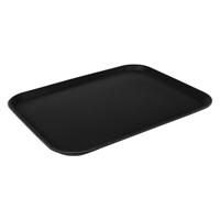 Beaumont Plastic Rectangular Non-Slip Tray Black 381x512mm