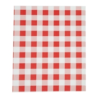 Greaseproof Paper Sheets Red Gingham (200 Pack)