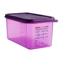 Bac hermétique violet antiallergénique GN1/3 Araven 6L