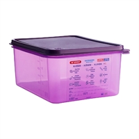 Bac hermétique violet antiallergénique GN1/2 Araven 10L