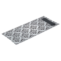 Europochette White with Vintage Design Cutlery Pouch with Black Napkin (100 Pack)