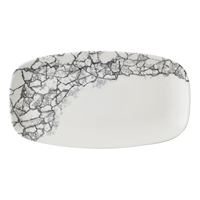 Churchill Kintsugi Accents Chefs Oblong Plates Quartz Black 355x189mm (6 Pack)