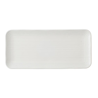 Dudson Harvest Norse White Organic Coupe Rect Platter 350 x 159mm (6 Pack)
