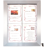 Porte-menu mural à LED couleurs en inox Securit 4xA4