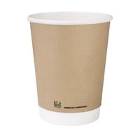 Fiesta Compostable Coffee Cups Single Wall 8oz (1000 Pack)