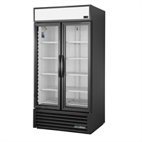 True 2 Glass Door 991Ltr Upright Display Fridge Black GDM-35-HC-TSL01