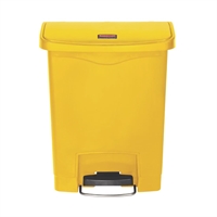 Rubbermaid Slim Jim Step-On Pedal Bin Yellow 30Ltr