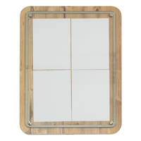 Porte-menu en bois Securit 4xA4 avec poteau et socle