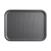 Cambro Mykonos Laminate Rectangular Non-Slip Tray Charcoal 430-460mm