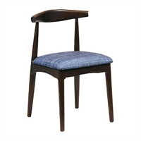 Austin Dining Chair Dark Walnut with Helbeck Midnight Seat (2 Pack)
