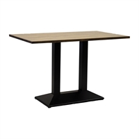 Turin Rectangular Pedestal Table Weathered Oak 1200x700mm