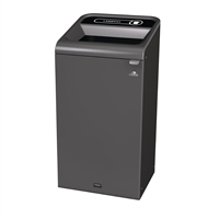 Rubbermaid Configure Container with Landfill Label Black