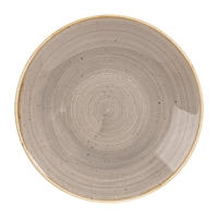 Churchill Stonecast Deep Coupe Plates Grey 255mm (12 Pack)
