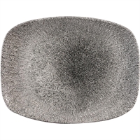 Churchill Studio Prints Raku Rectangular Plates Quartz Black 261mm (12 Pack)