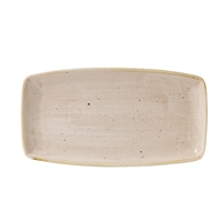 Churchill Stonecast Oblong Plates Nutmeg Cream 350mm (6 Pack)