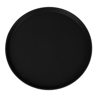 Beaumont Plastic Non-Slip Round Tray Black 406mm