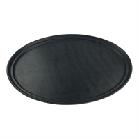 Beaumont Plastic Non-Slip Oval Tray Black 560x675mm