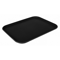 Beaumont Plastic Rectangular Non-Slip Tray Black 360x462mm
