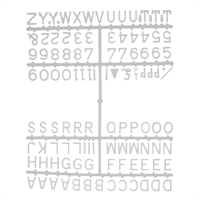 Beaumont 12mm Letter Set (660 characters) White