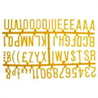 Beaumont 390 Character 31mm Letter Set Yellow