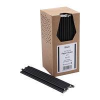 Beaumont 6mm Bore Paper Straw Black (250 Pack)