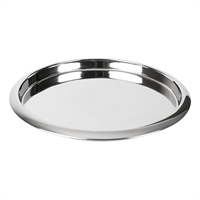 Beaumont Stainless Steel Round Tray Mirrored 355mm