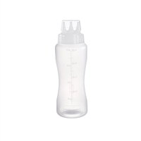 Araven Squeeze Sauce Bottle 3 Nozzles 50cl White
