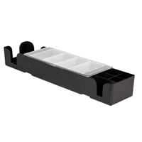 Beaumont 4 Compartment Condiment Holder with Napkin Dispenser Black