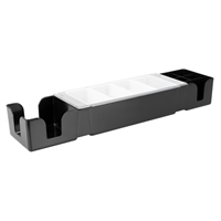 Beaumont 4 Compartment Condiment Holder with Napkin Dispenser Black