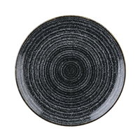 Churchill Studio Prints Homespun Charcoal Black Coupe Plates 260mm (12 Pack)