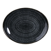Churchill Studio Prints Oval Coupe Plates Charcoal Black 317mm