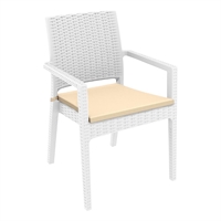 Furnlink Siesta Exclusive Ibiza Armchair White with Beige Cushion (2 Pack)