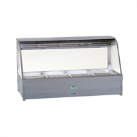 Roband Curved Glass Hot Foodbar C24 Double Row w/ 8x 1/2 65mm pans 13.9Amp